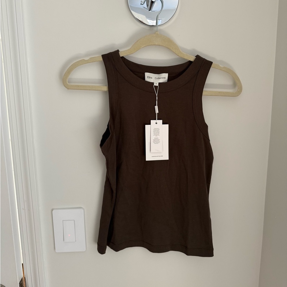 NWT Elka Collective Tank Top Brown size AU8 / US 6